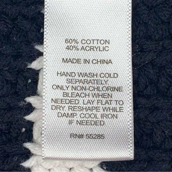 Express Sweater Oversized Size Small Black and White Striped Chunky Knit - Picture 10 of 10